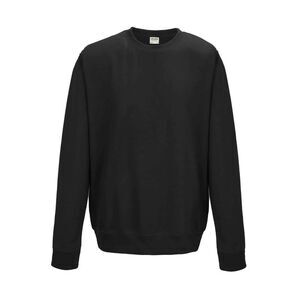 AWDis Just Hoods AWDis Unisex Crew Neck Plain Sweatshirt (280 GSM) / Jet Black